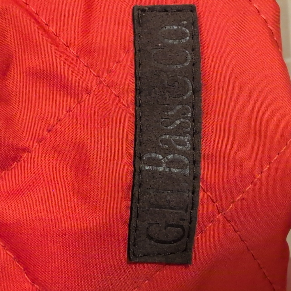 GH Bass Orange And Navy Quilted Vest - Picture 3 of 8